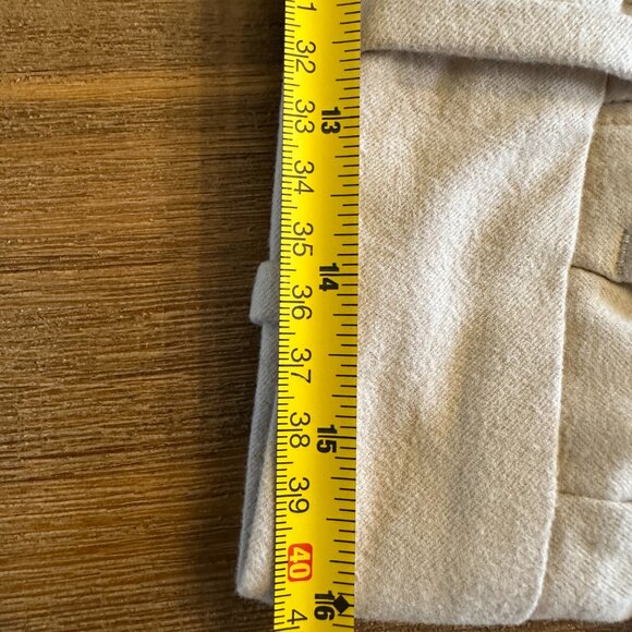 Wide Leg Pleated High Rise Pants Size 10 Cream Banana Republic - Picture 7 of 12